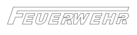 feuerwehr schriftzug