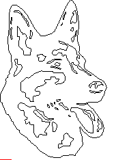 schaeferhundkopf laser 334