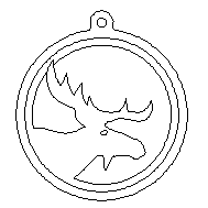 Christbaumanhaenger elch dxf